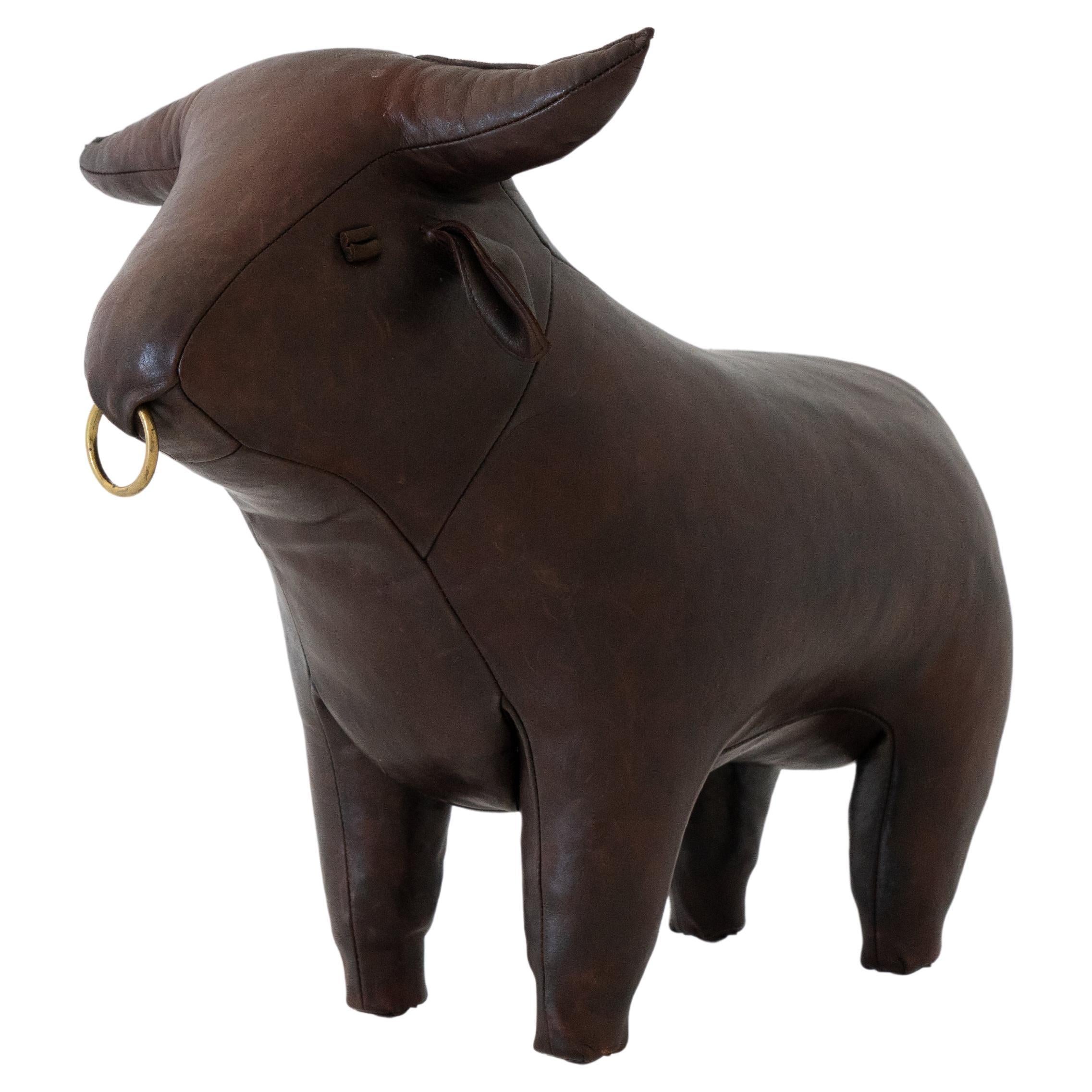 Vintage Leather Dimitri Omersa Bull for Abercrombie Fitch