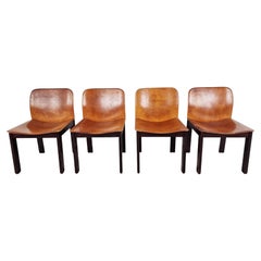 Vintage Leather Dining Chairs, 1960s