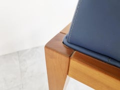 Vintage Leather Dining Chairs by Durlet, 1980s