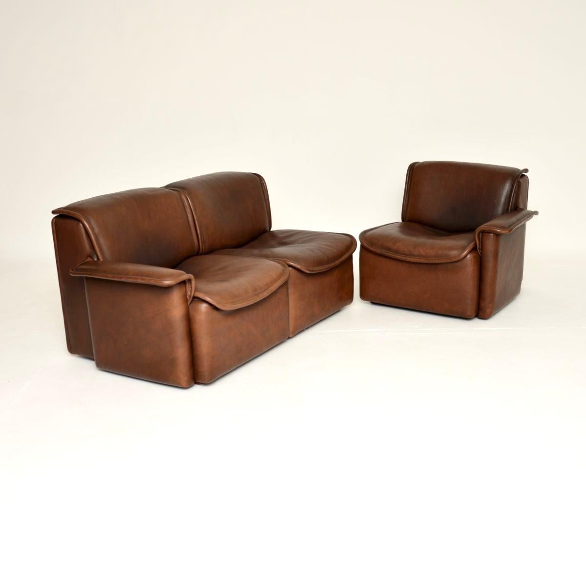 Sofá DS 12 de cuero vintage de De Sede Cuero en venta
