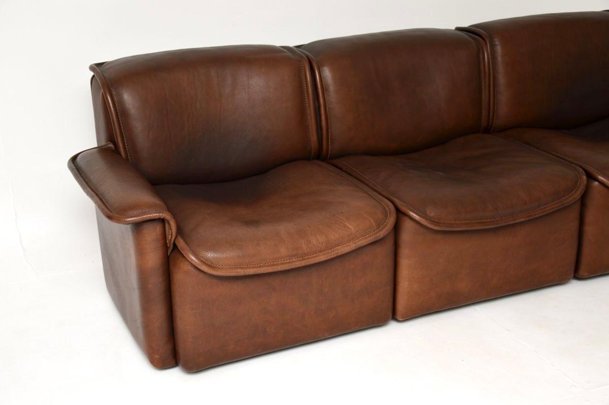 Sofá DS 12 de cuero vintage de De Sede en venta 2