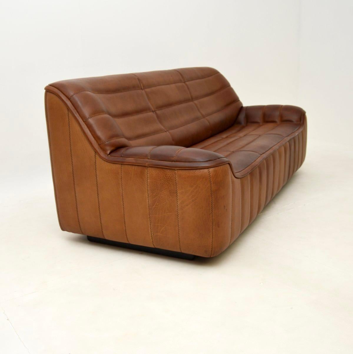 Mid-Century Modern Vintage Leather DS 84 Sofa by De Sede