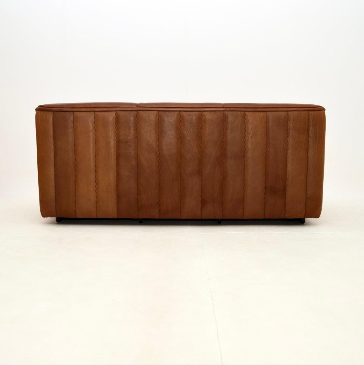 Mid-20th Century Vintage Leather DS 84 Sofa by De Sede