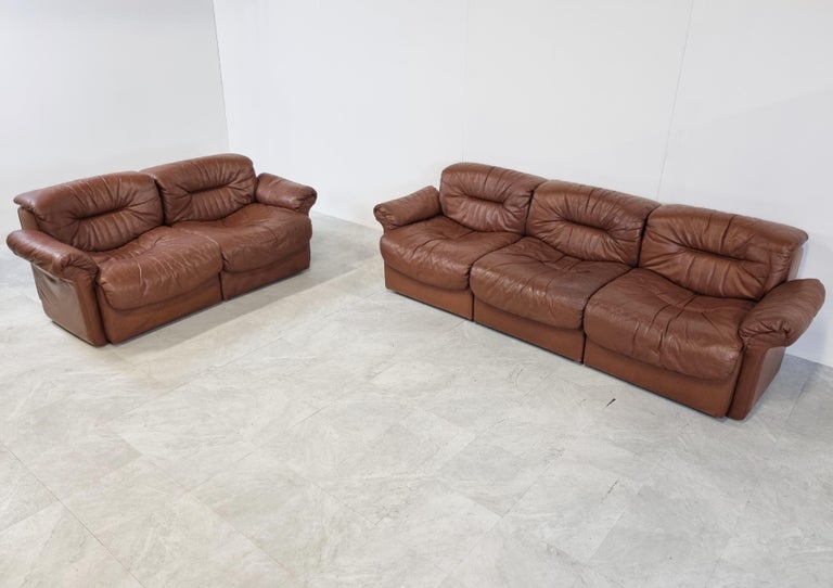 Vintage Leather Ds14 Sofa Set By De, Vintage Leather Sofa Set