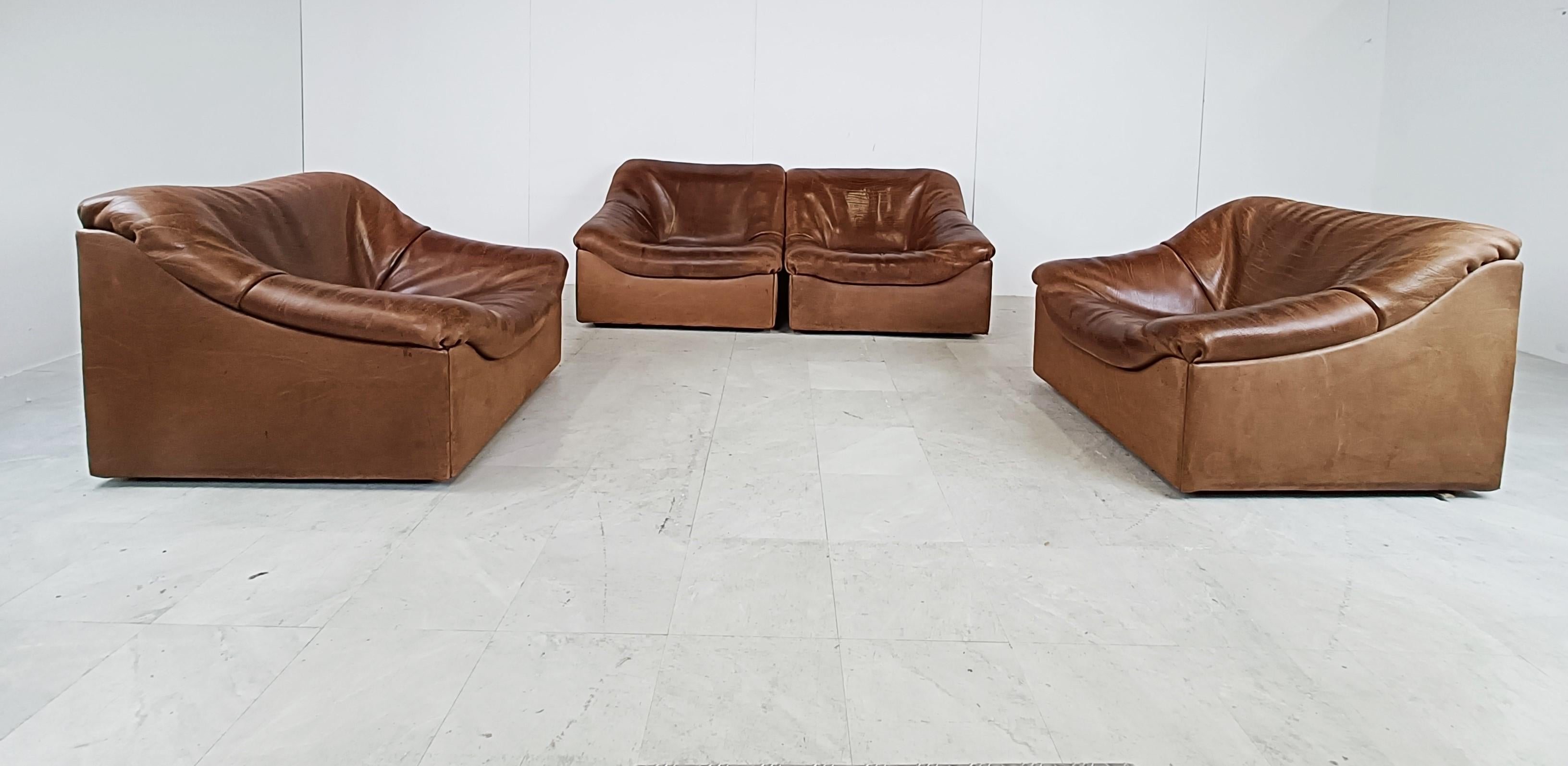 Modulares Vintage-Sofa aus Leder DS46 von De Sede, 1970er Jahre  (Moderne der Mitte des Jahrhunderts) im Angebot