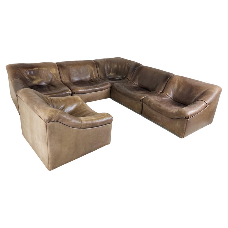 Vintage leather DS46 modular sofa by De Sede, 1970s For Sale at 1stDibs