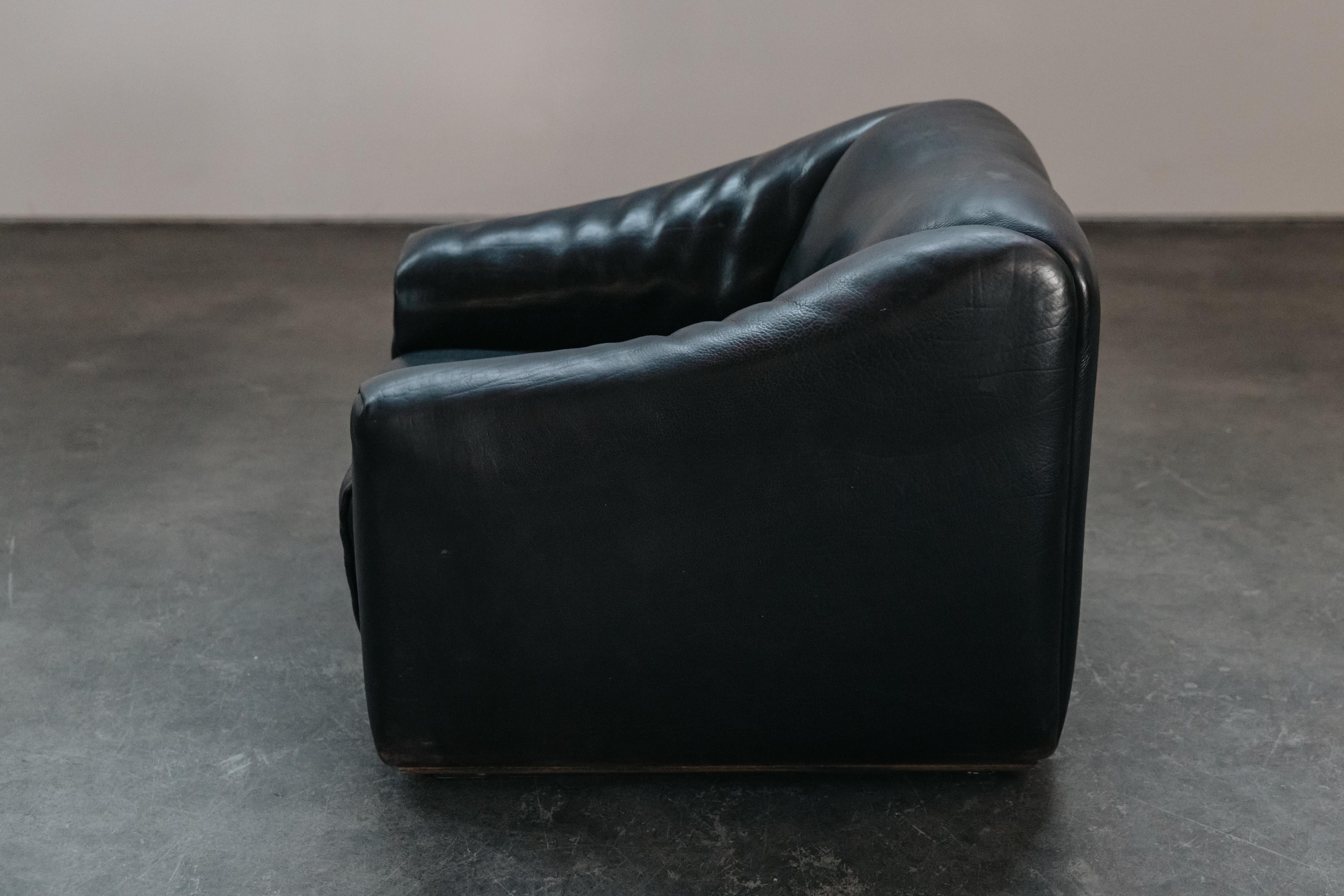 Pelle Sedia da salotto DS47 in pelle vintage di De Sede, Svizzera, Circa 1970 in vendita