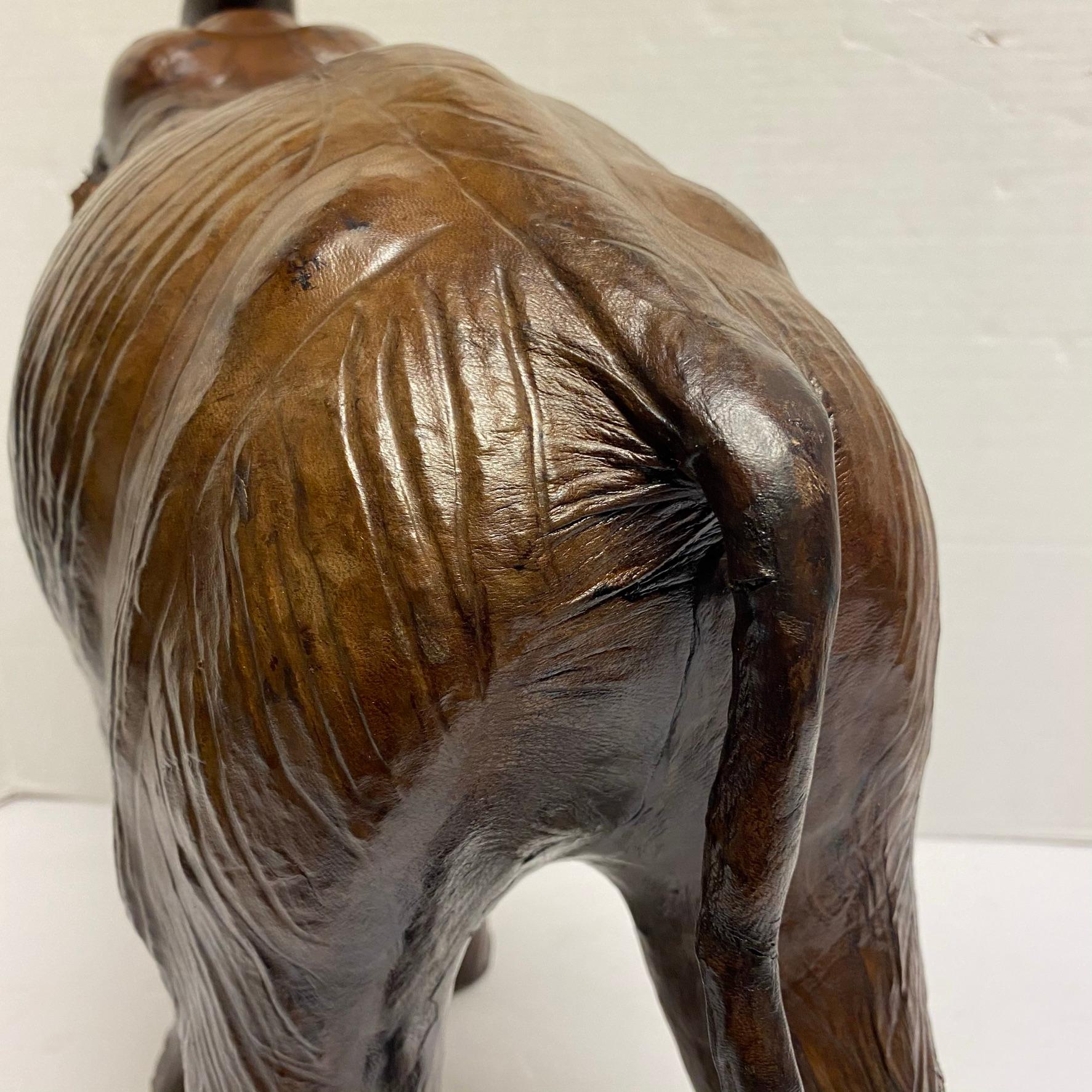 Vintage Leather Elephant Figure For Sale 5