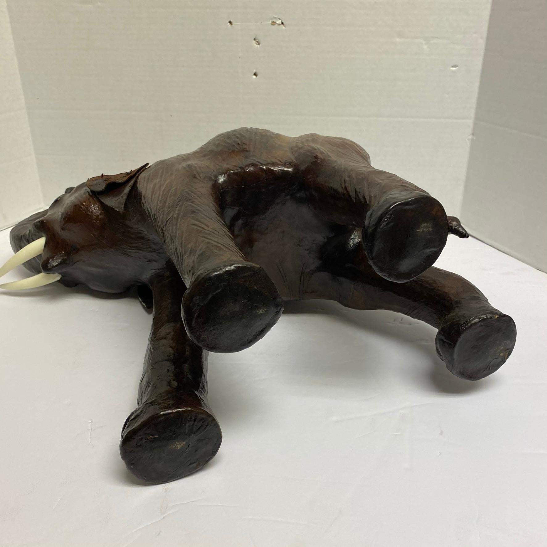 Vintage Leather Elephant Figure For Sale 8