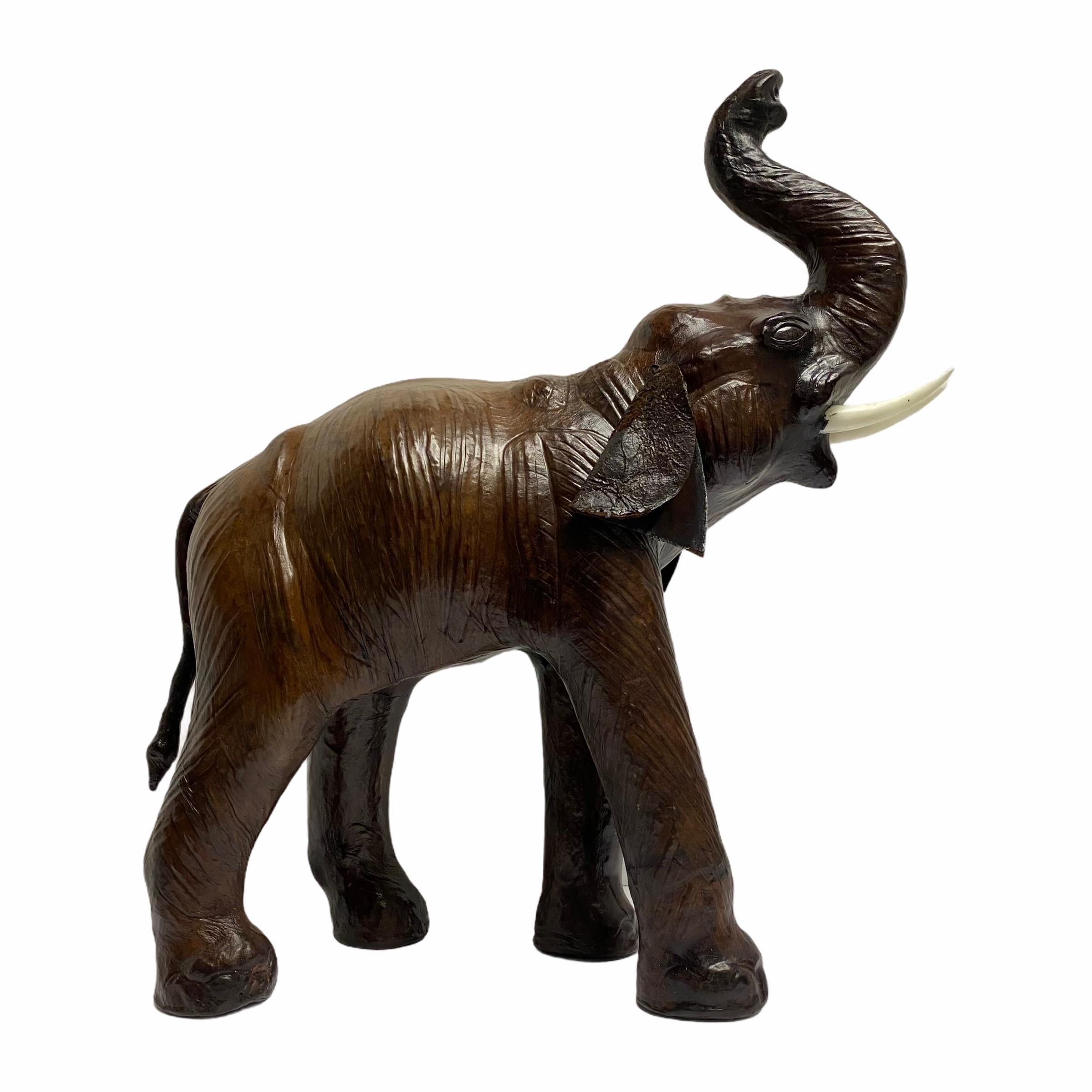 Vintage leather elephant figure.