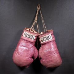 Vintage Leather Everlast Boxing Gloves, circa 1960s