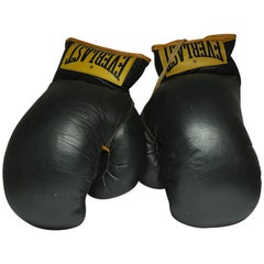 Used Leather Everlast Boxing Gloves, circa 1960s