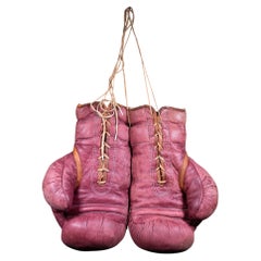 Vintage Leather Everlast Boxing Gloves, circa 1960s