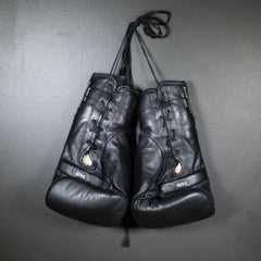 Guantes de boxeo de entrenamiento Everlast de cuero vintage