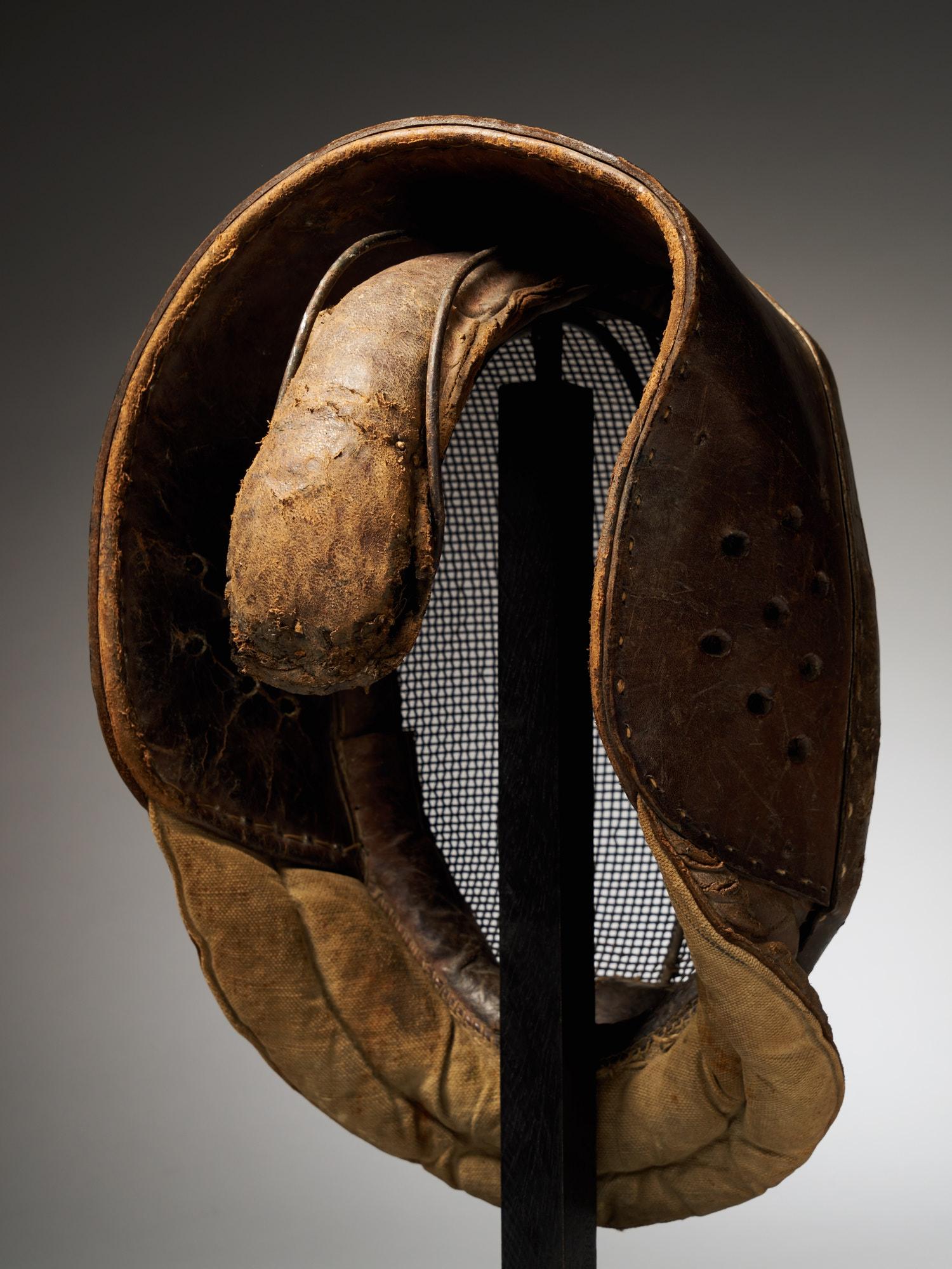 antique fencing mask