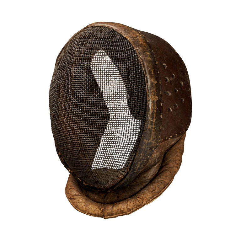 Vintage Leather Fencing Mask at 1stDibs