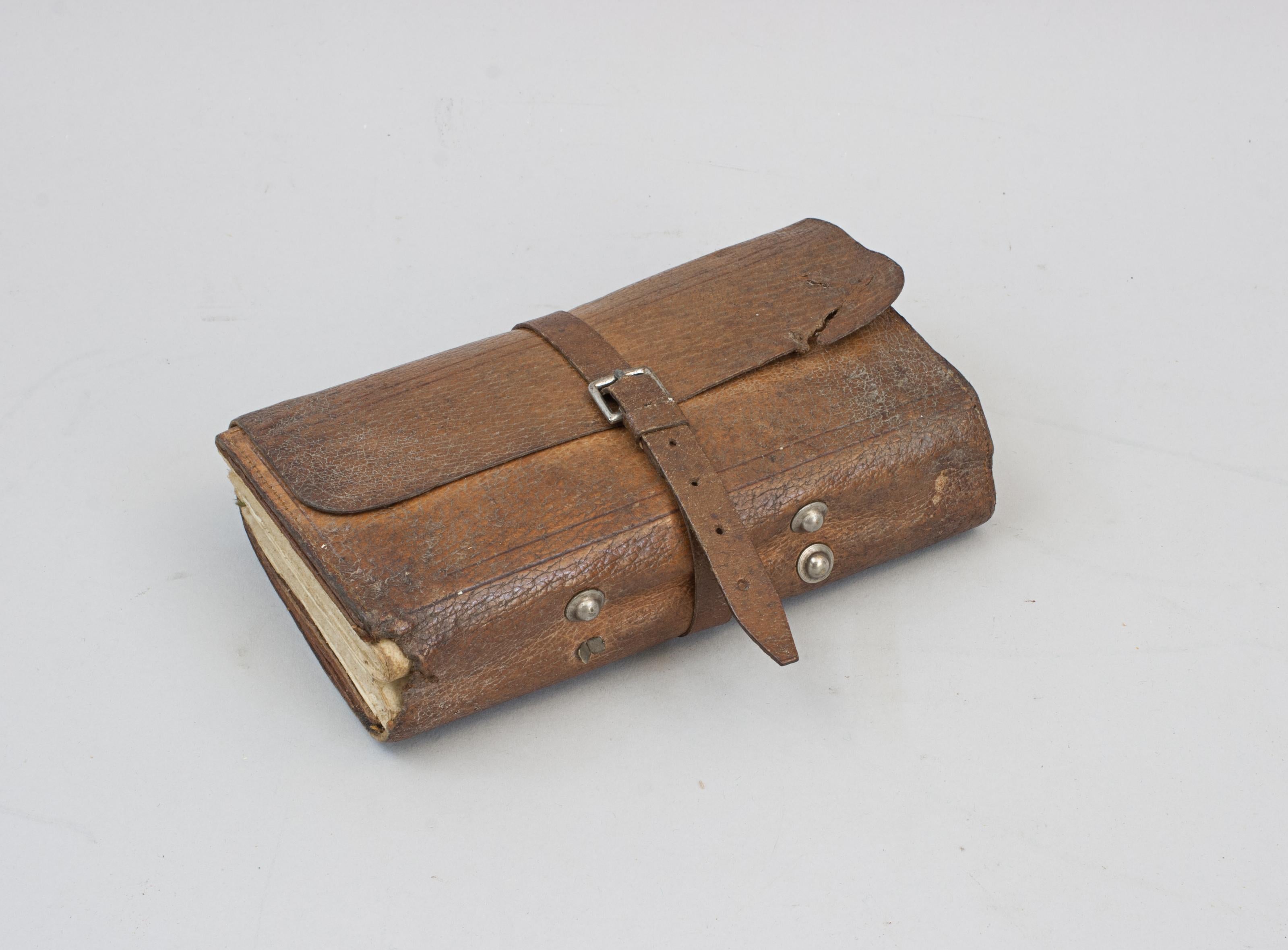Sporting Art Vintage Leather Fly Fishing Wallet, Sport Fishing. For Sale