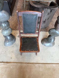Vintage Leather Folding Chairs