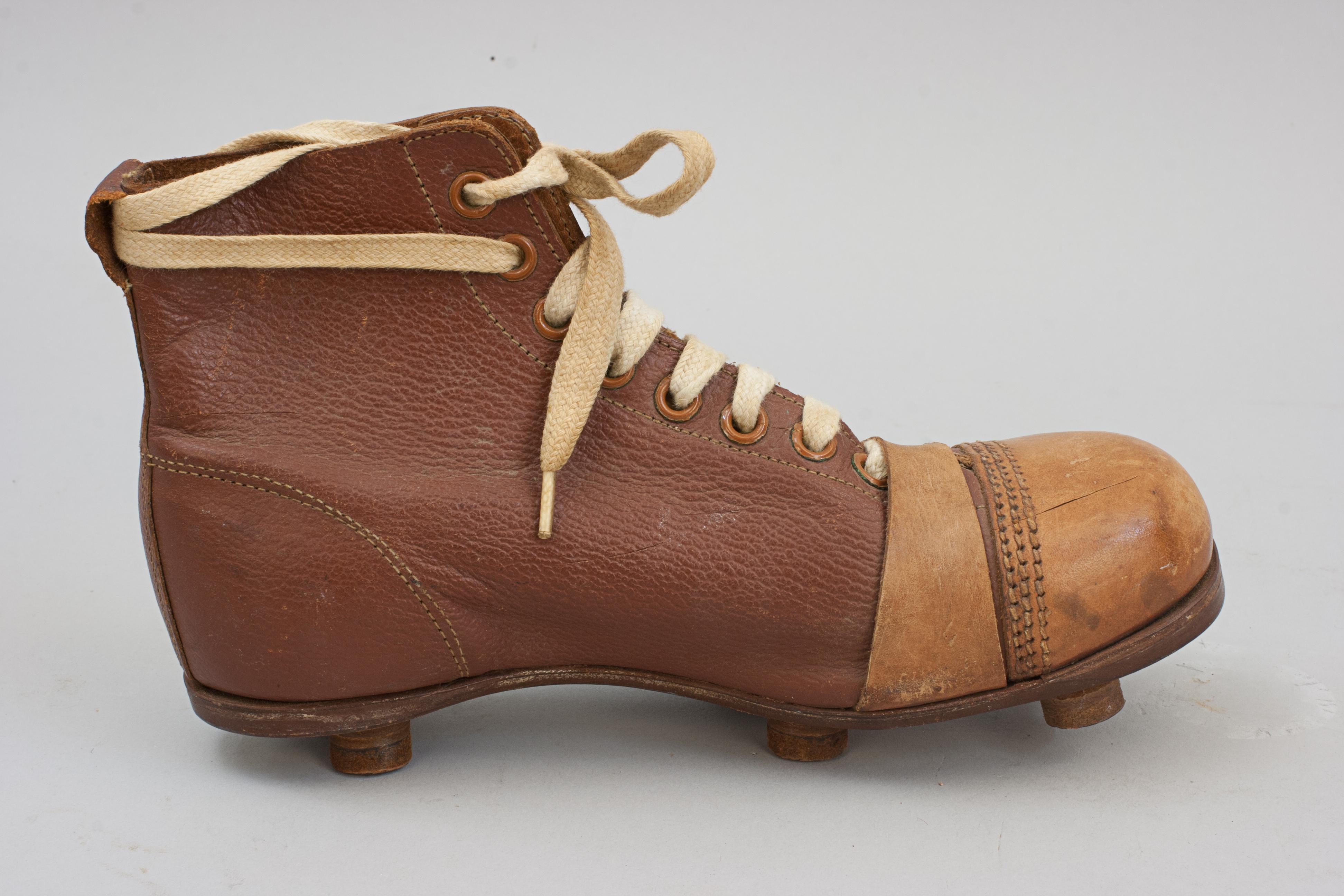 Vintage Leather Football Boots. For Sale 5