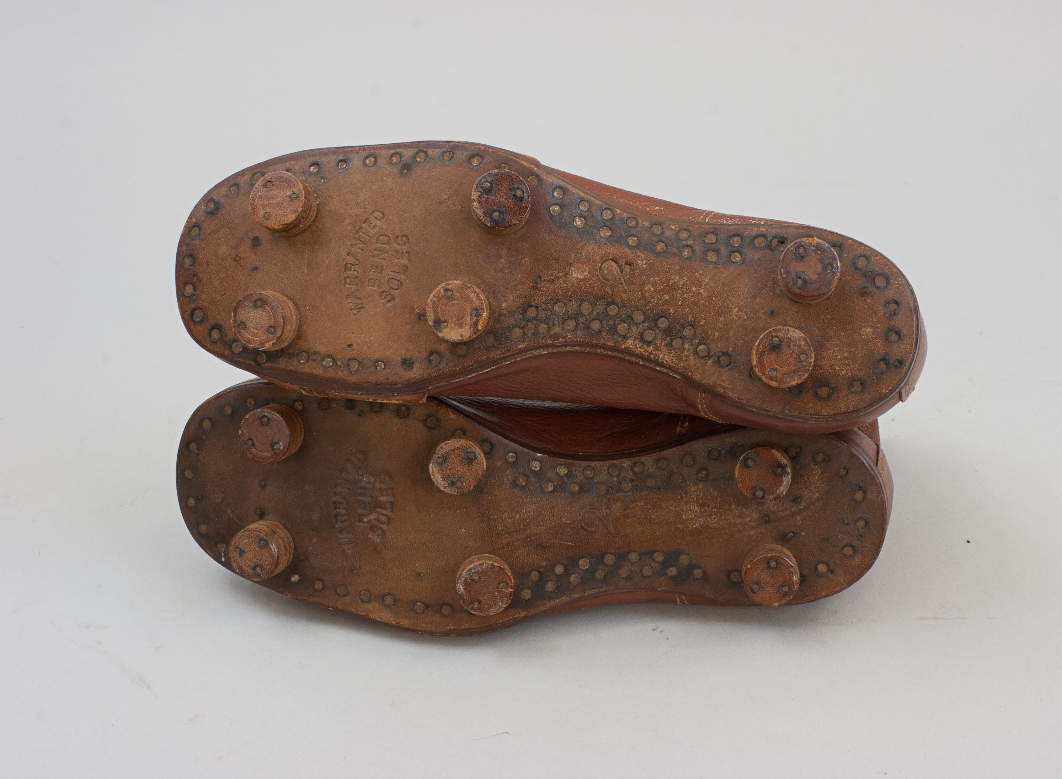 Vintage Leather Football Boots. For Sale 2