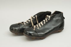 Vintage Leather Football Boots, New Kenton Black Football Boots