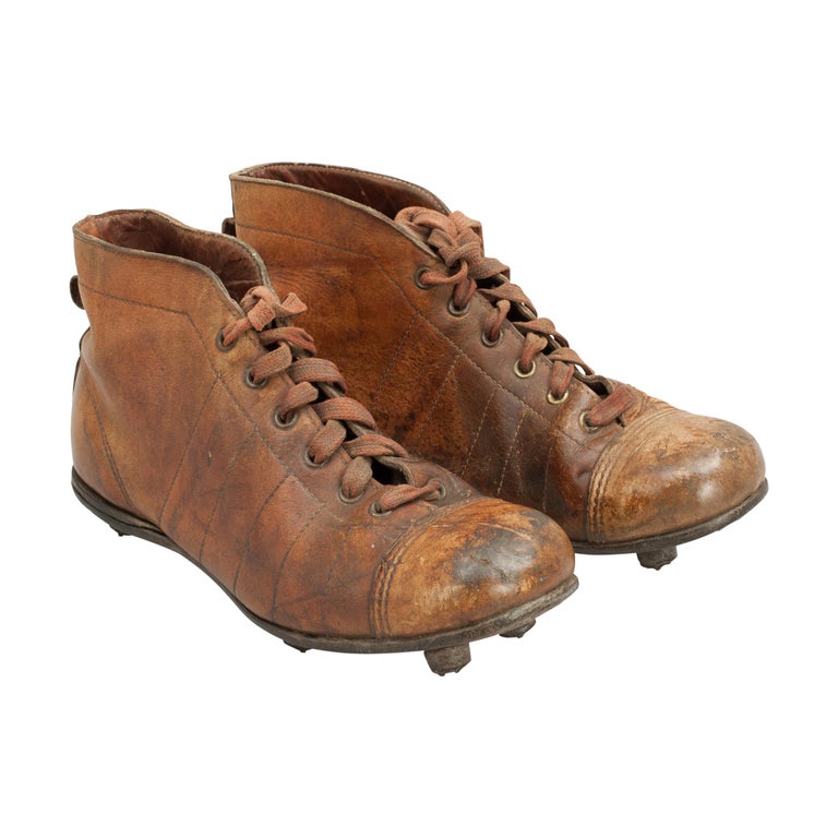 Vintage Leather Football Boots or Rugby Boots at 1stDibs | vintage rugby  boots, antique football boots, leather rugby boots