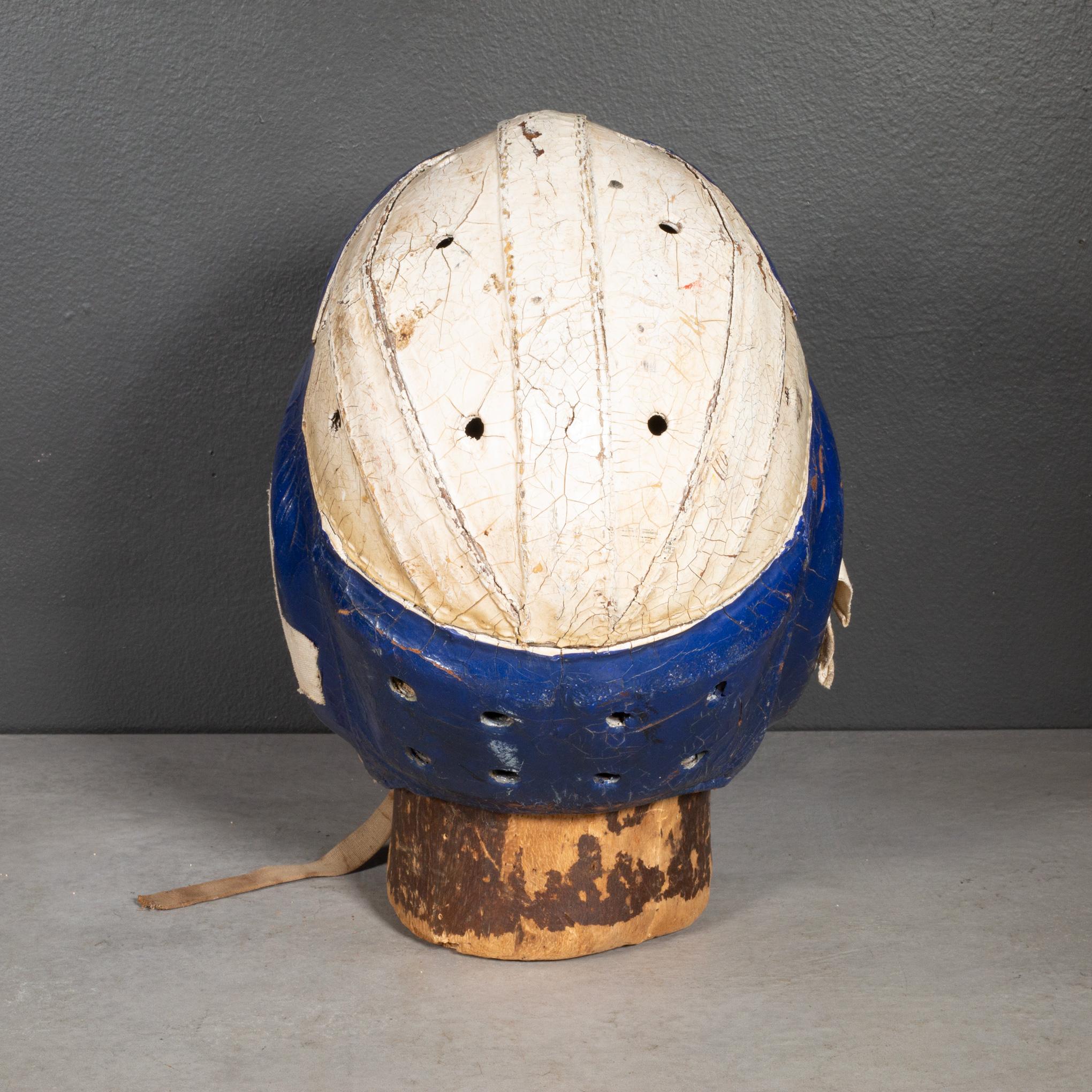 Vintage-Football Helm aus Leder, ca. 1940 (Industriell) im Angebot