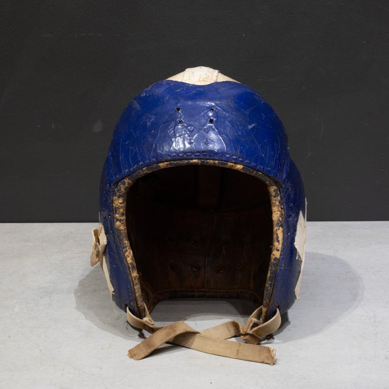 Vintage Leather Football Helmet c.1940 For Sale at 1stDibs