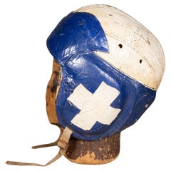 Casco de fútbol de cuero vintage c.1940