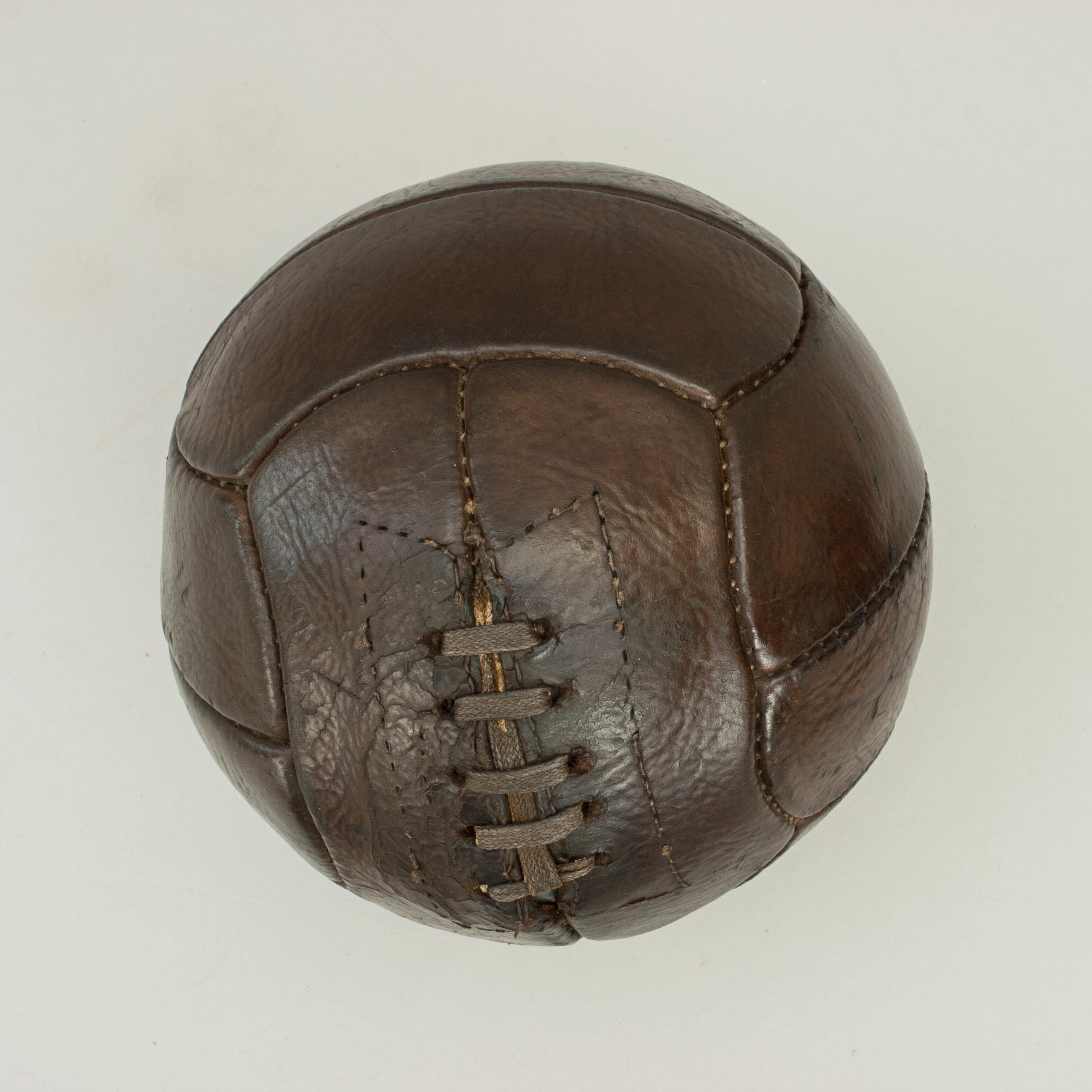 vintage leather soccer ball