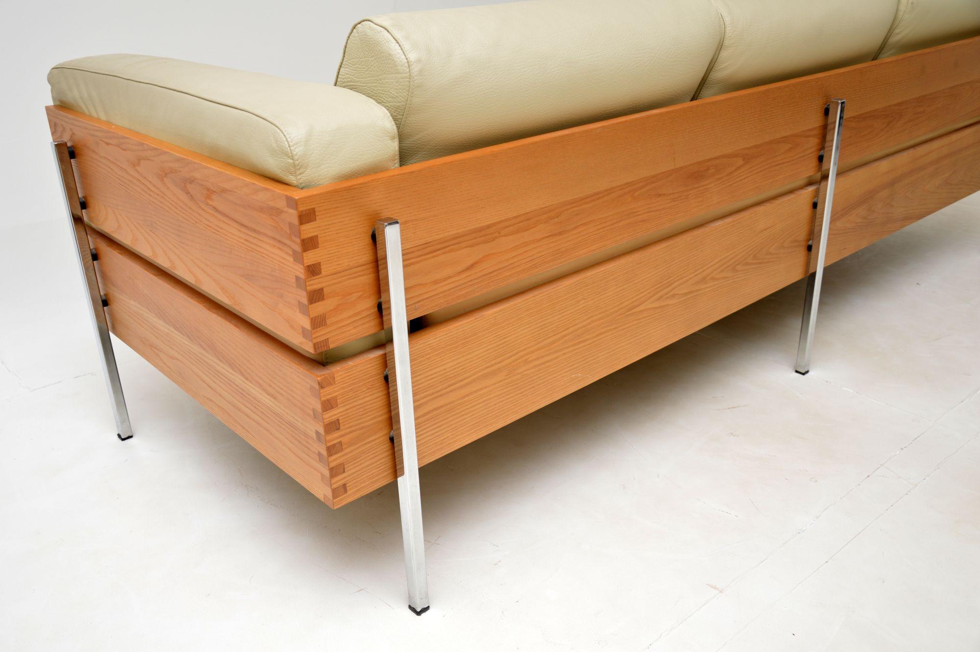 Vintage Leather Forum Sofa by Robin Day for Habitat at 1stDibs robin