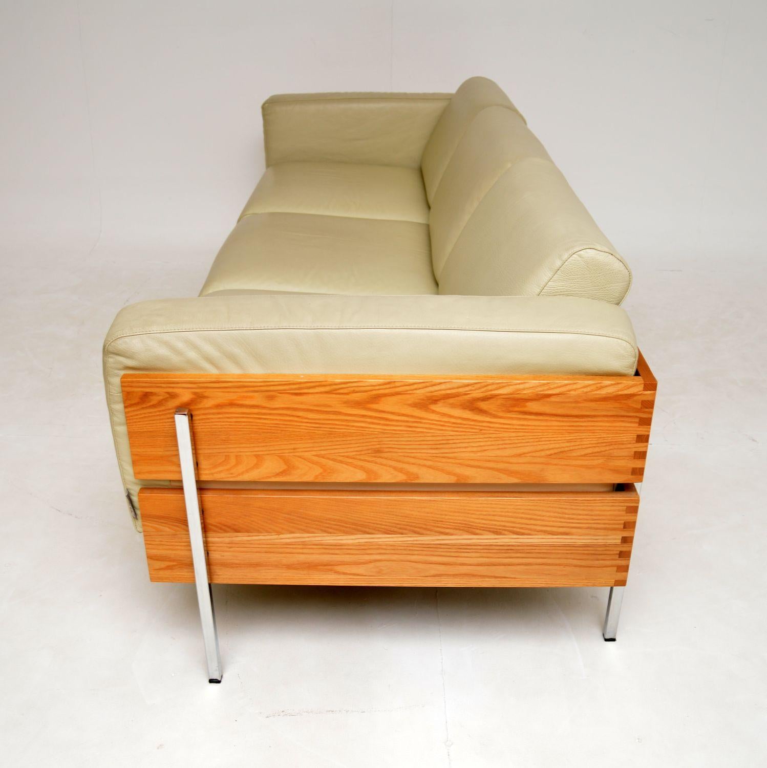 Vintage Leather Forum Sofa by Robin Day for Habitat at 1stDibs robin