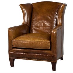 Vintage Leather Gentleman’s Wing Chair