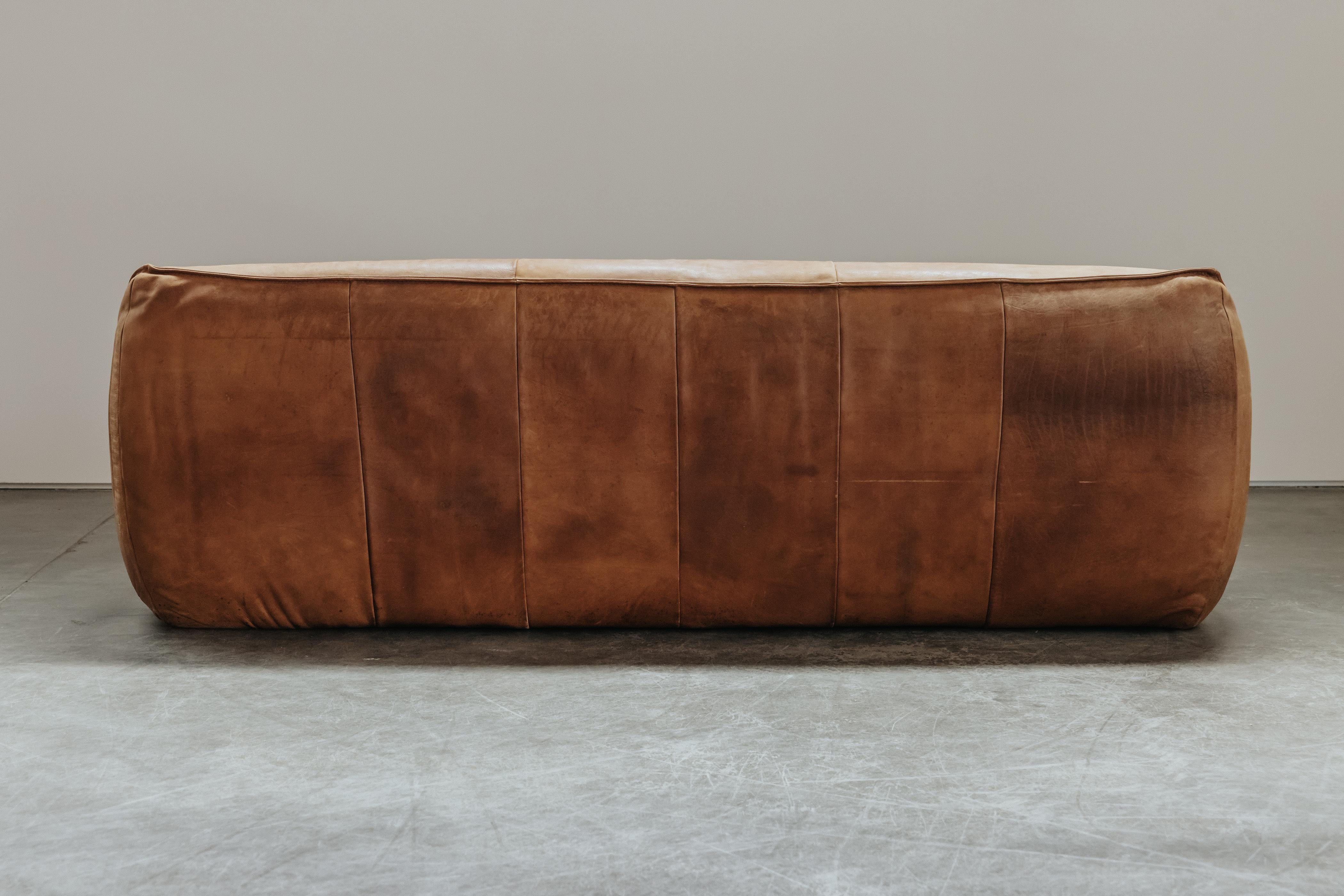 Canapé vintage en cuir Gerard Van Den Berg Ringo des Pays-Bas, Circa 1970 en vente 3