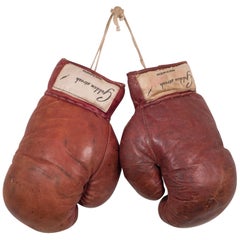 Antique Leather "Golden Streak" Boxing Gloves, circa 1940s