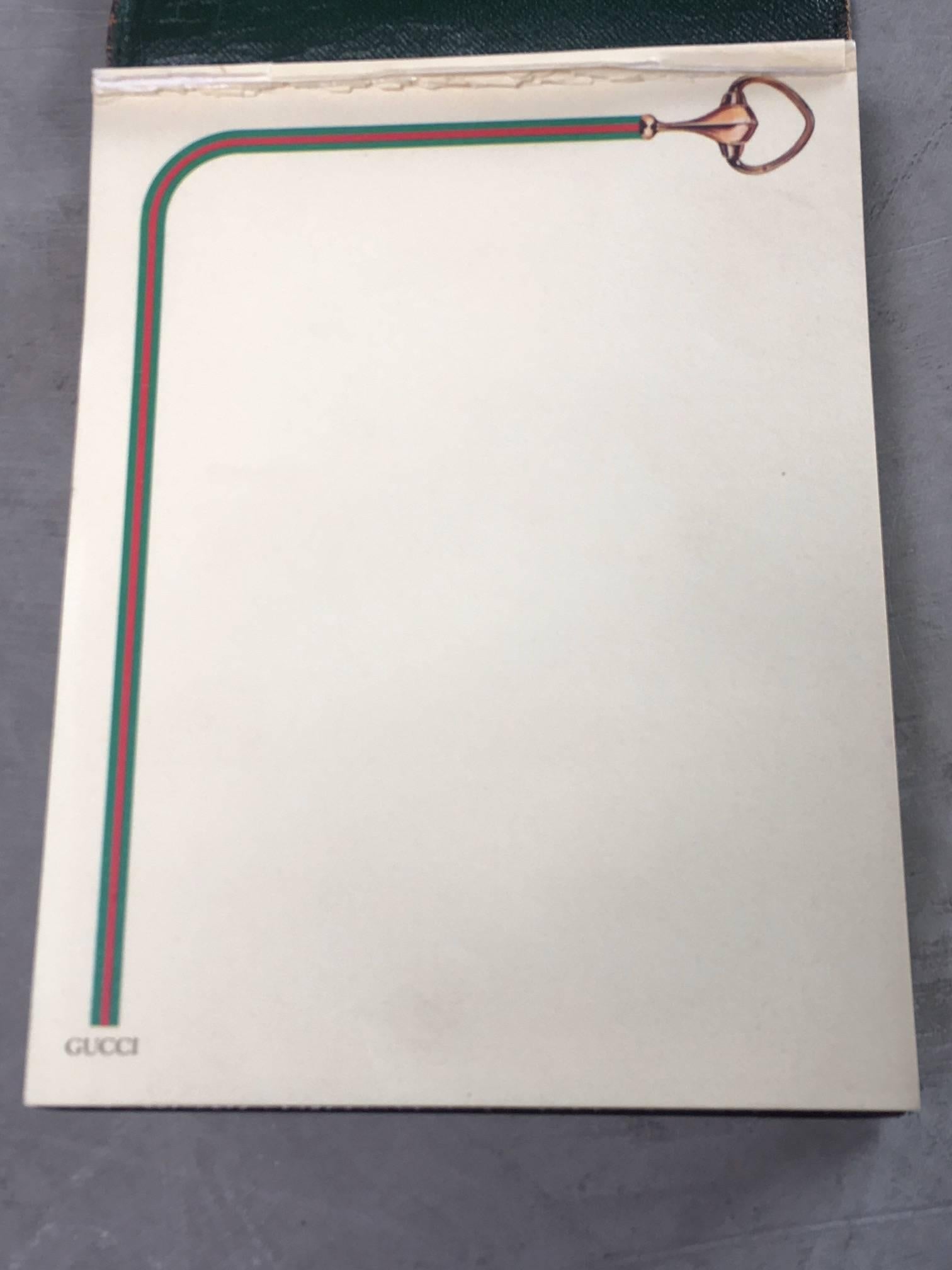 Italian Vintage Leather Gucci Notepad