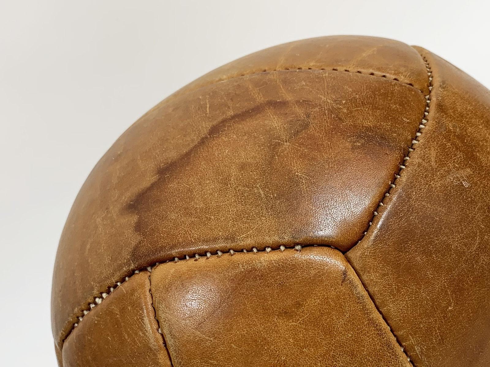 Czech Vintage Leather Gym Ball by Gala, 1930s For Sale