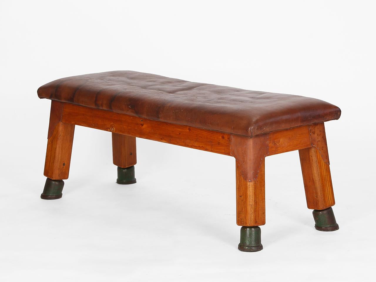 Vintage Leather Gym Bench, 1930s For Sale at 1stDibs vintage leather