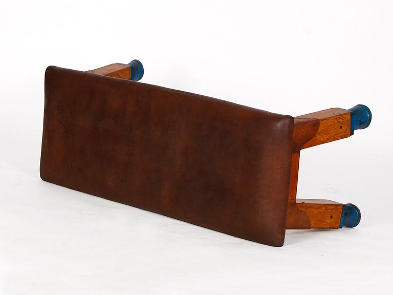 Vintage Leather Gym Bench, 1930s For Sale at 1stDibs