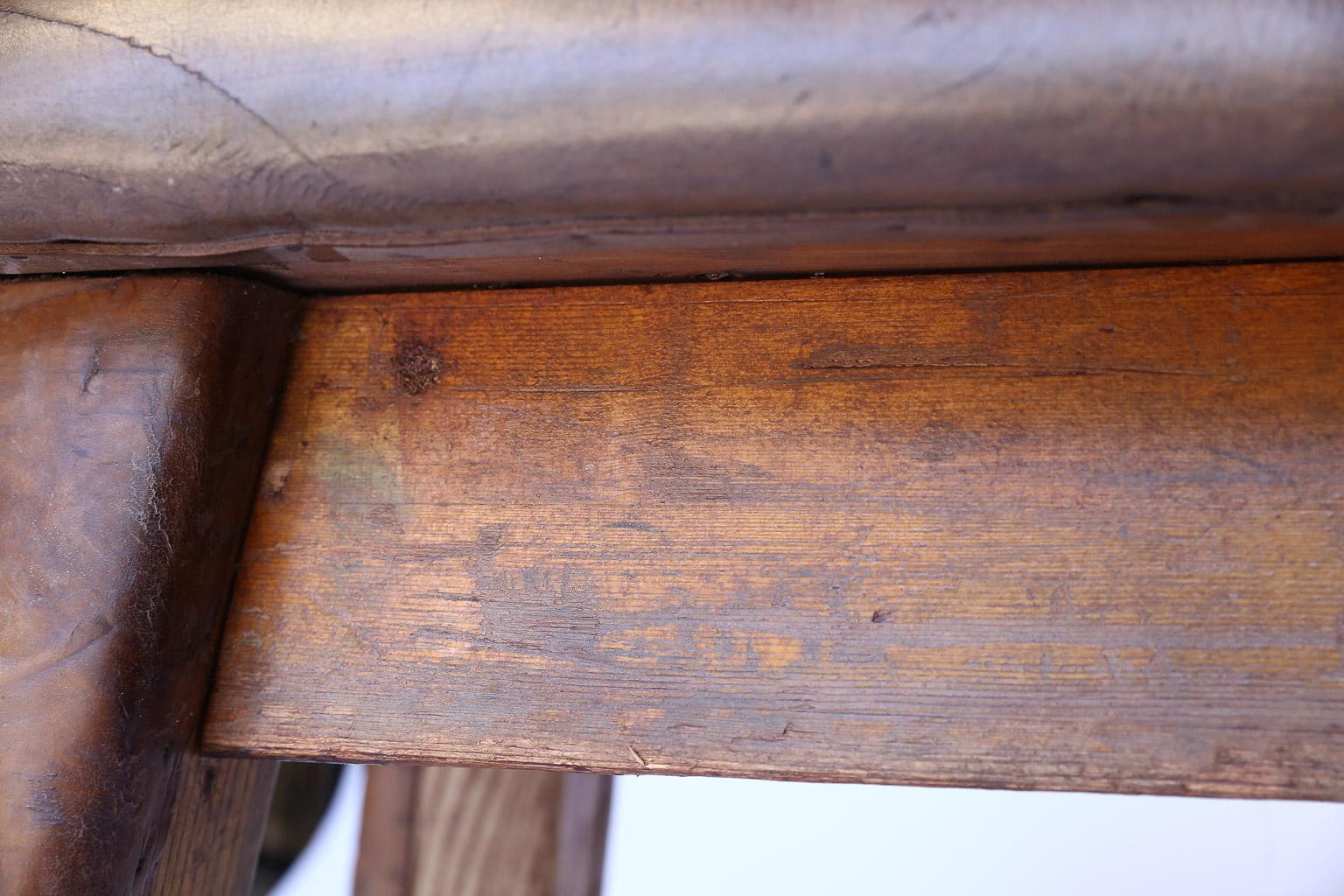 20th Century Vintage Leather Gym Bench