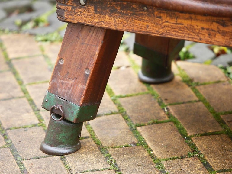 Vintage Leather Gym Bench, 1930s For Sale at 1stDibs
