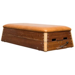 Vintage Leather Gymnastic  Bench