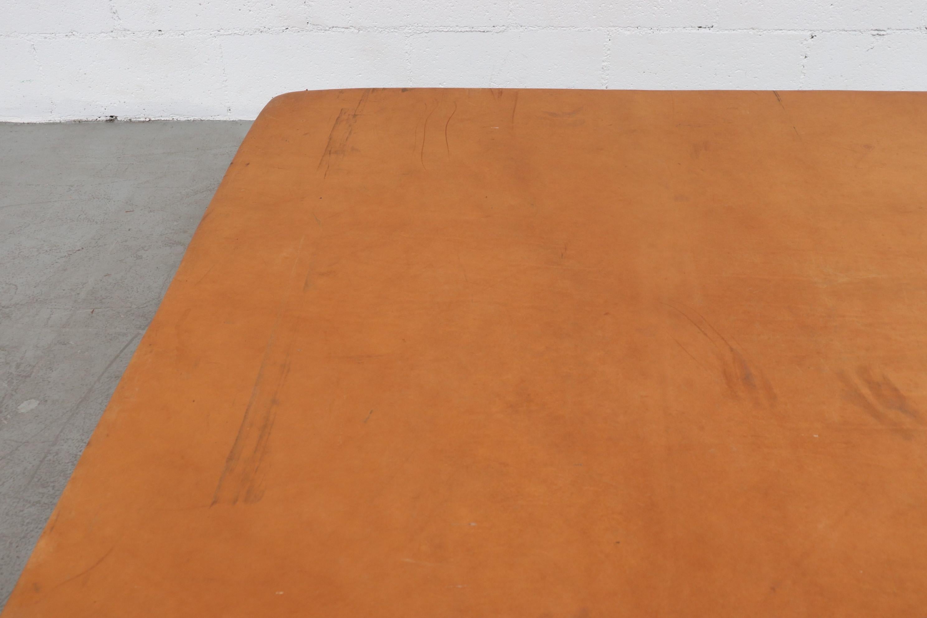 Vintage Leather Gymnastics Square Tumble Mat 4