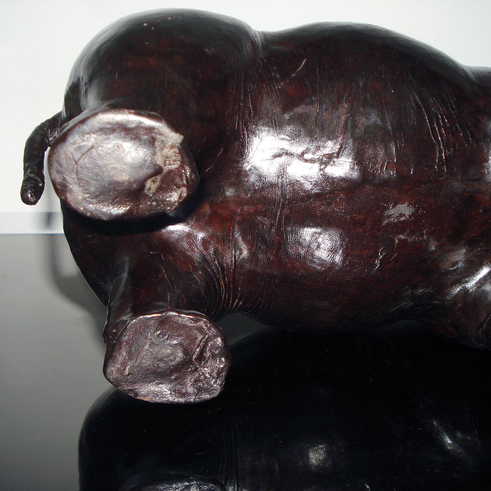 Vintage Leather Hippo Omersa, Abercrombie & Fitch 8