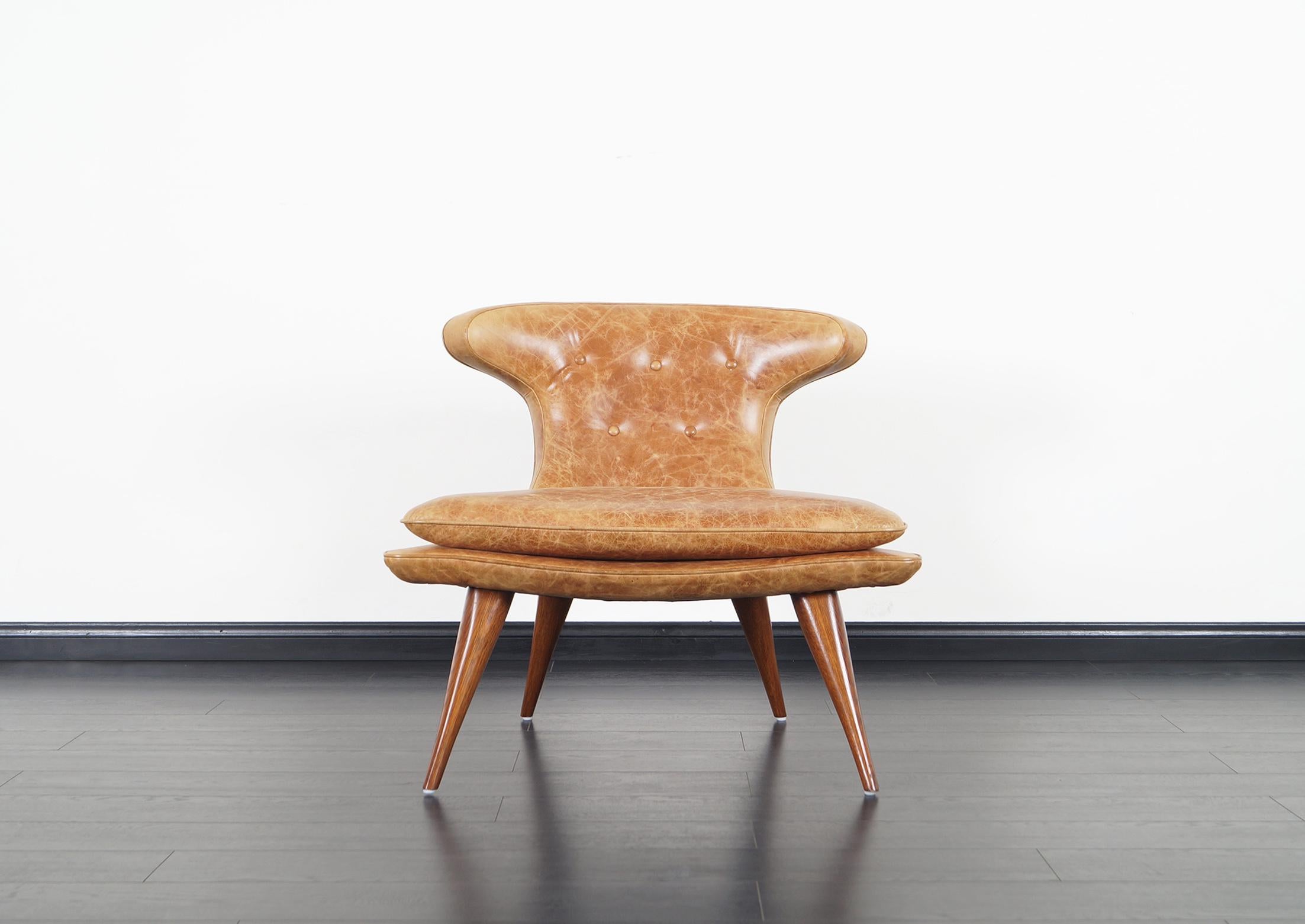 Mid-Century Modern Vintage Leather 