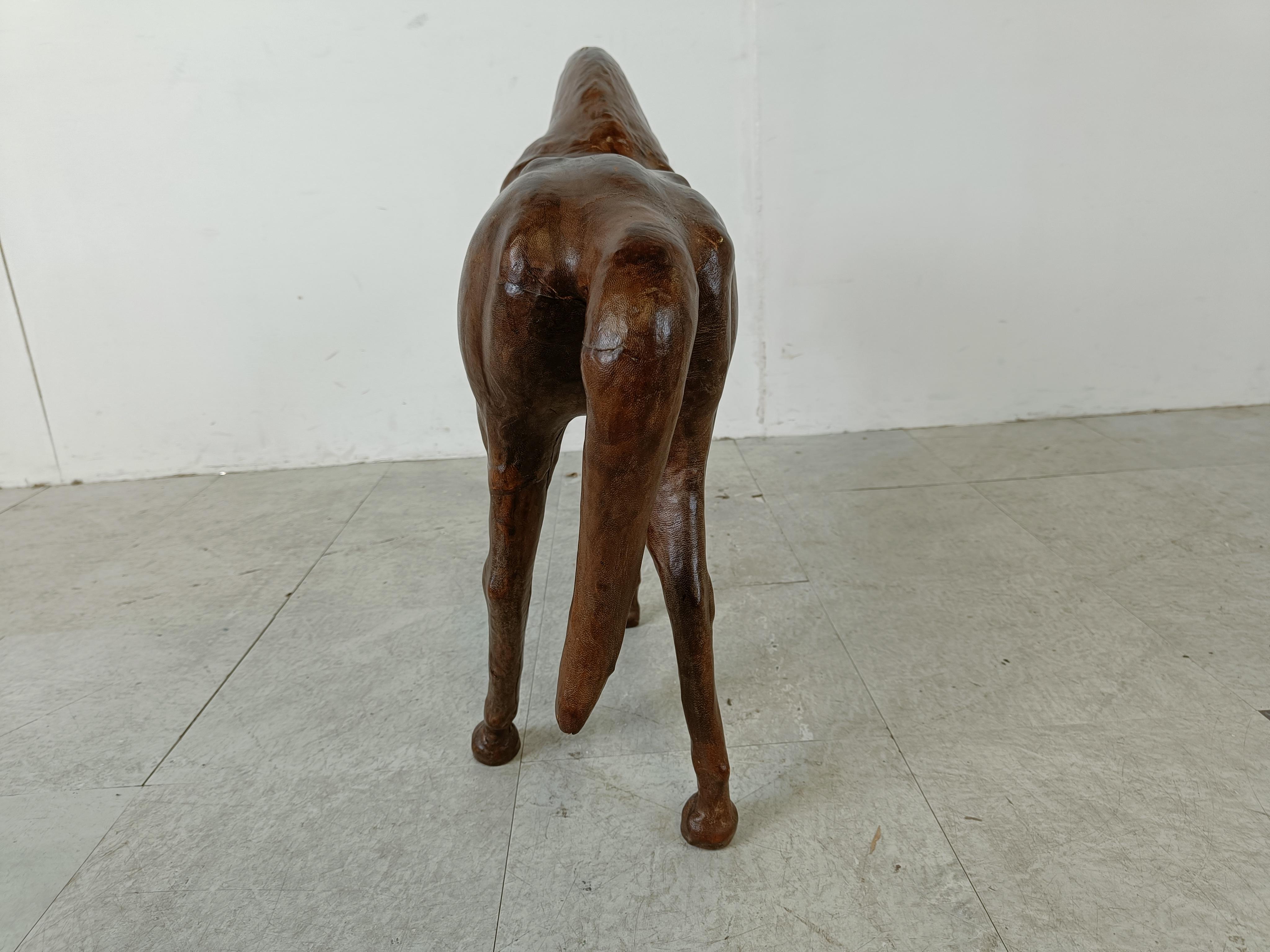 Vintage leather Horse figure, 1960s For Sale 2