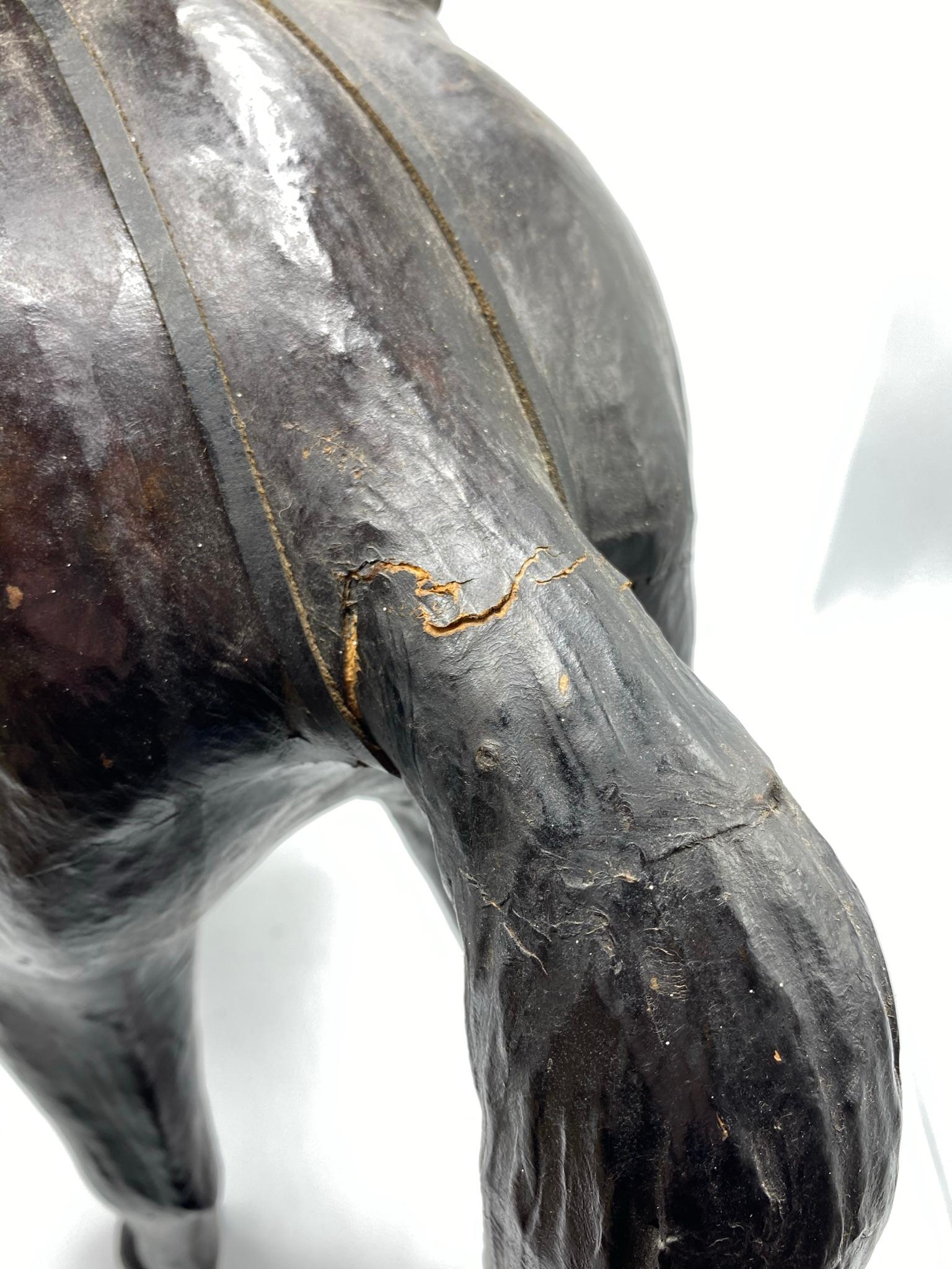 Vintage Leather Horse Figurine 2