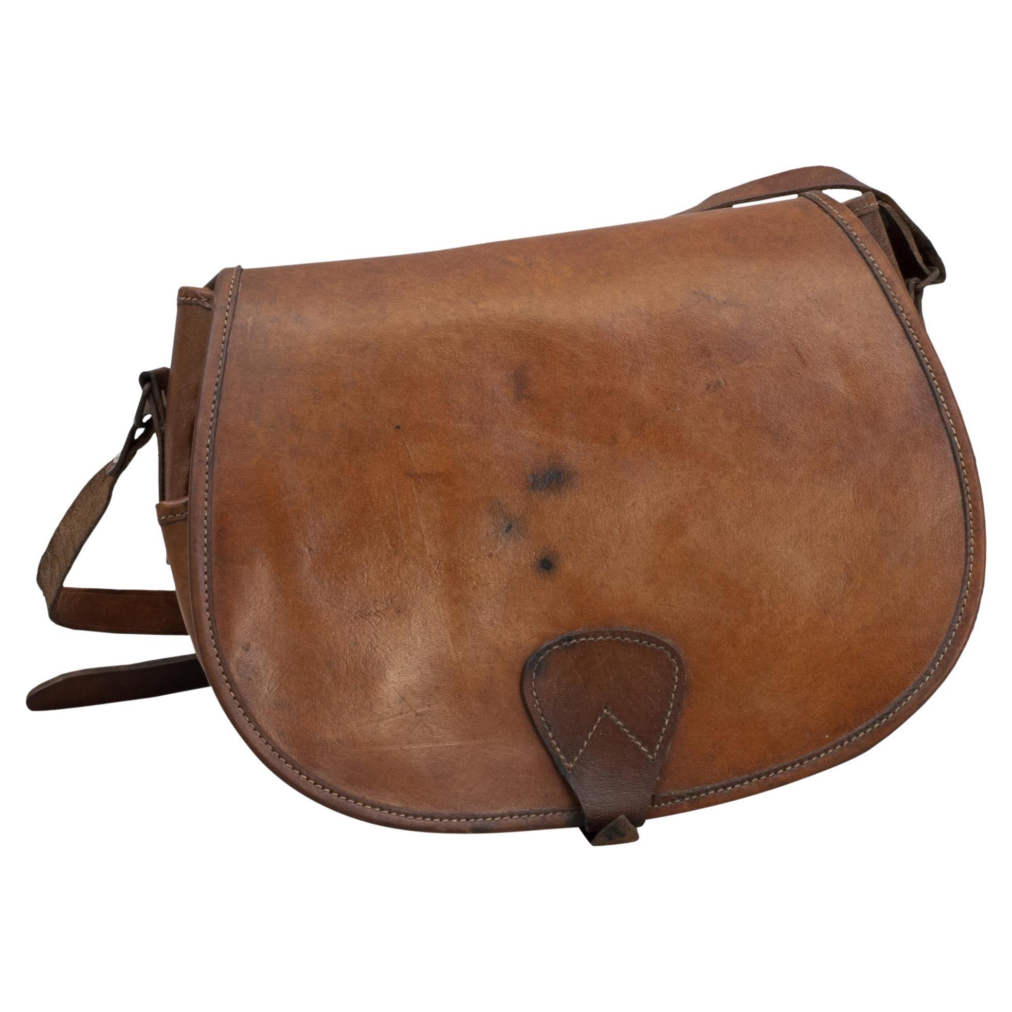 Vintage Leather Hunting, Shooting Cartridge Bag. For Sale