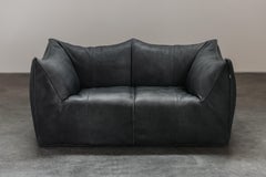 Vintage Leather Le Bambole SOfa From France, Circa 1970