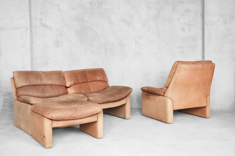 Vintage Leather Living Room Set Sofa And Armchair From Walter Knoll Mid Century Modern Vintage Leather Living Room Set Sofa And Armchair From Walter Knoll